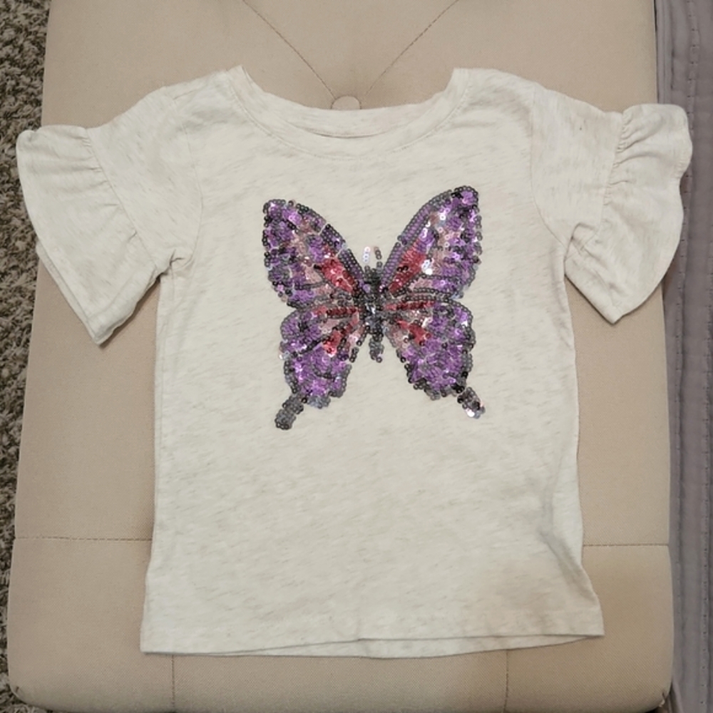 Children's Place Butterfly Top Size 4 Toddler Girl